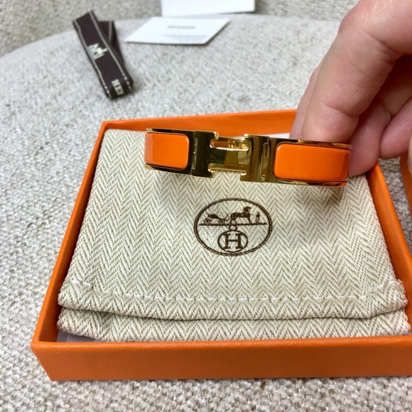 authentic HERMES Enamel Clic Clac H bracelet PM size - Picture 3 of 16